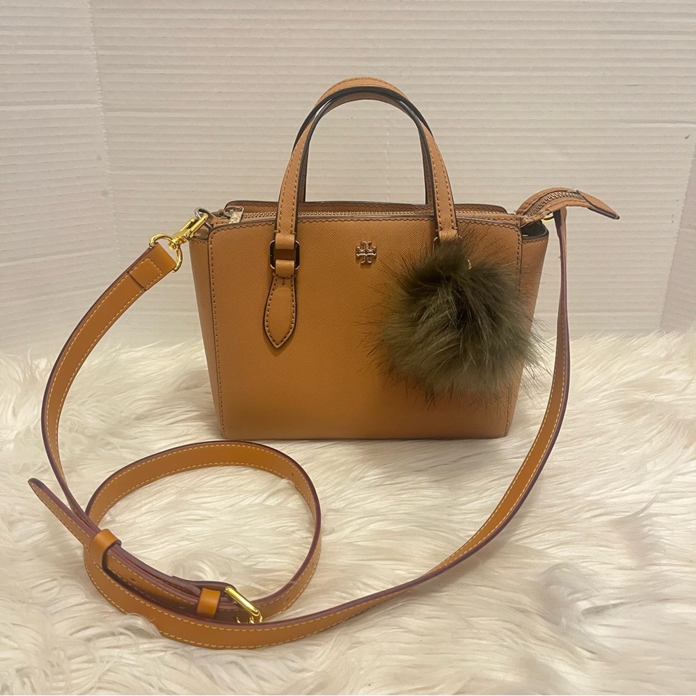 Tory Burch Robinson Crossbody Bag with Fur Charm